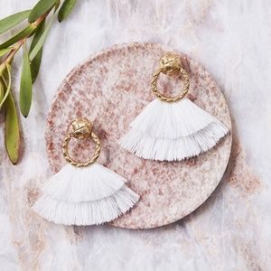 For Love & Lemons Loop Fringe Earrings